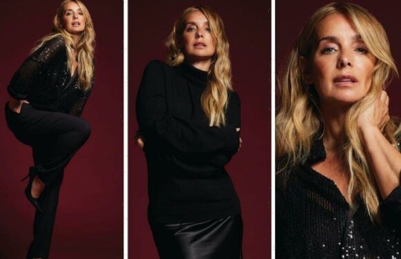 Louise Redknapp turns up the heat in see-through black blouse