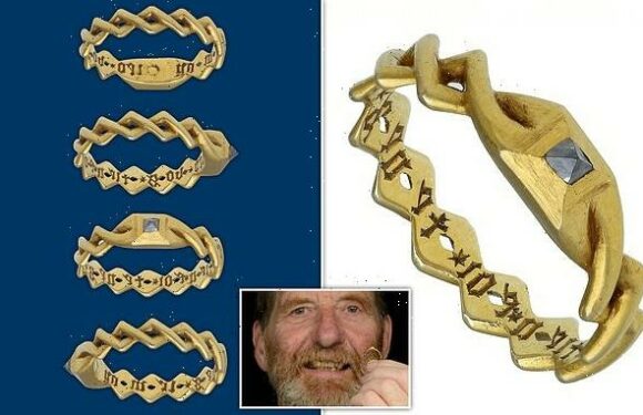 Metal detectorist mistook £38,000 medieval ring for sweet wrapper