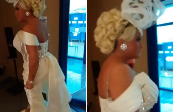 Mother of the Groom sparks controversy in WHITE dress complete with a train – but her daughter leaps to her defence | The Sun
