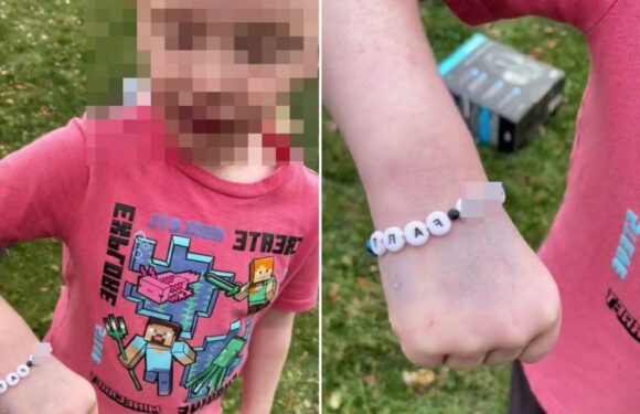 Mum left in hysterics after son proudly shows off his 'comfort' bracelet – including a very unfortunate spelling error | The Sun