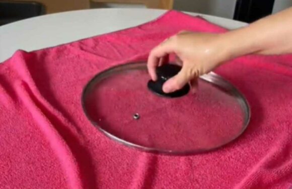 My sofa was filthy and covered in water stains so I tried the saucepan lid cleaning hack and was stunned at the results | The Sun
