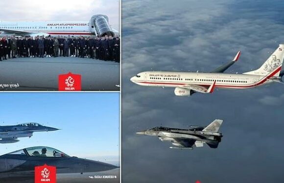 Poland's World Cup squad fly into Qatar with F-16 fighter jet escort