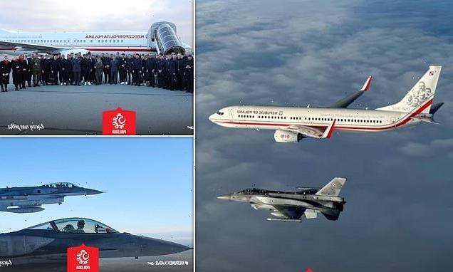 Poland's World Cup squad fly into Qatar with F-16 fighter jet escort