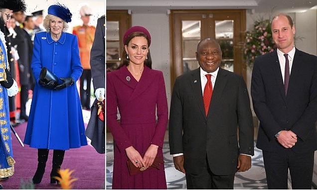 Prince and Princess of Wales greet South African president