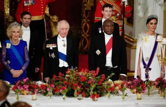 Princess Kate wore Jenny Packham for the first state banquet of KC3’s reign