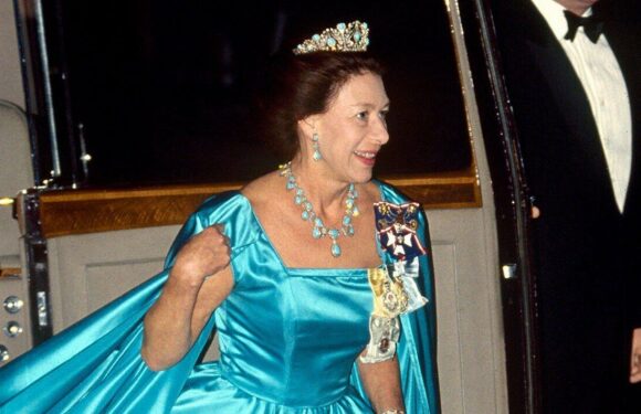 Princess Margaret’s huge ‘Triumph of Love’ tiara showed off blue gems