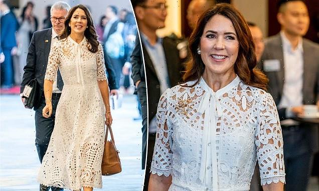 Princess Mary of Denmark dazzles in recycled white lace gown