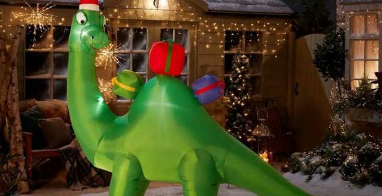Save 50% on this 7ft inflatable Christmas dinosaur at Homebase ahead of Black Friday | The Sun