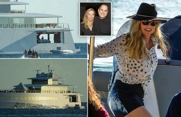 Steve Jobs' widow Lauren shuttles back to her $120m yacht in Barbados