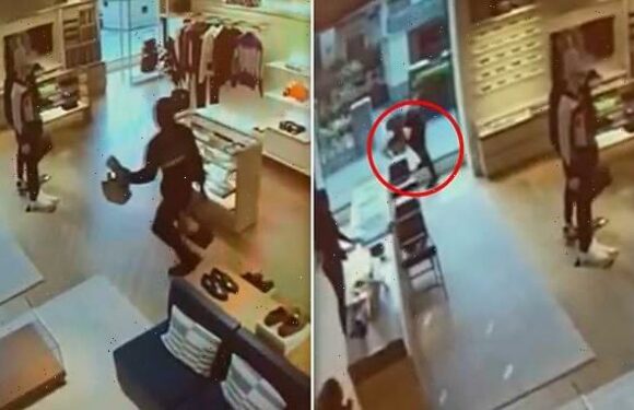 Thief runs into glass door at LV with $18,000 of handbags