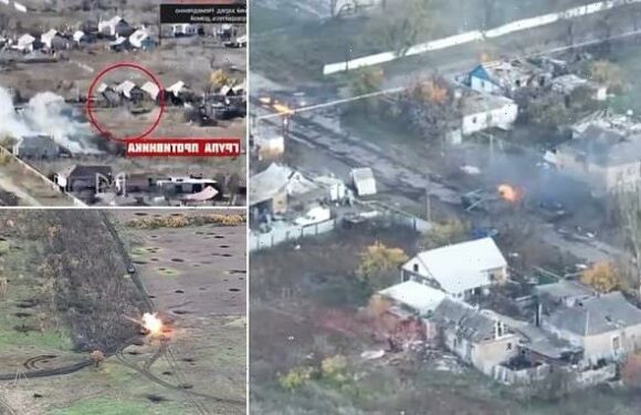 Videos show desperate Russian troops fleeing from their burning tanks