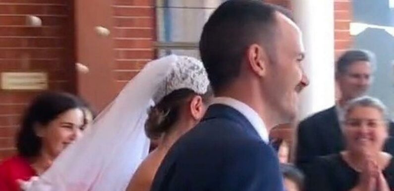 Wedding guest launches sugared almonds at brides head after confetti mix-up