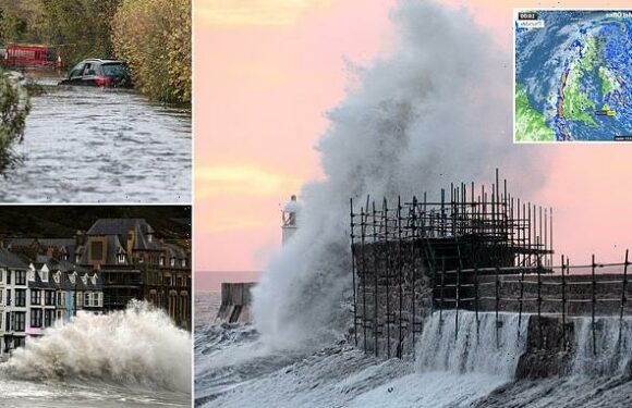 'Mini TORNADO' hits Wales as Met Office issues warnings for power cuts