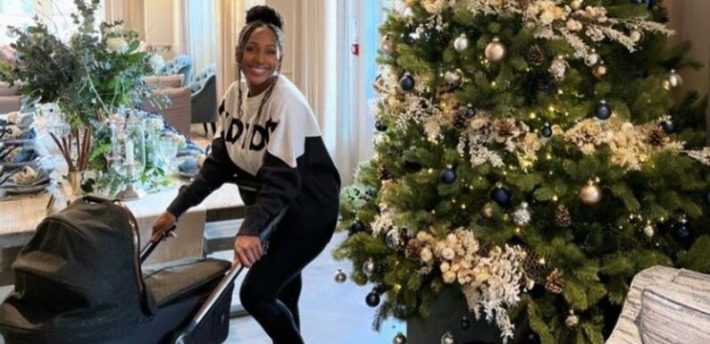 Alexandra Burke unveils incredible silver Christmas decorations at London mansion