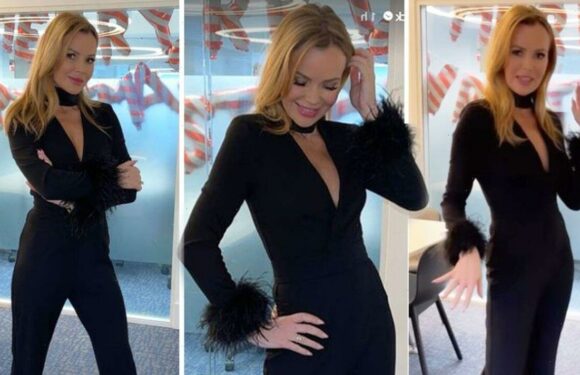 Amanda Holden flaunts jaw-dropping body in skintight jumpsuit