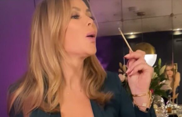 Amanda Holden steals the show in cleavage-baring top for Christmas