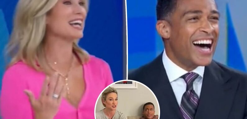 Amy Robach, T.J. Holmes seen flirting for months in resurfaced videos