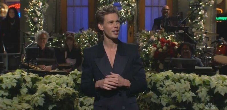 Austin Butler Chokes Up Paying Tribute to Late Mom in ‘SNL’ Monologue