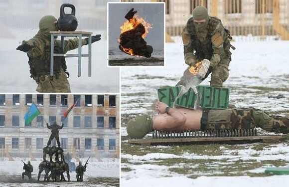 Belarus special forces set comrades on fire with burning sledgehammers