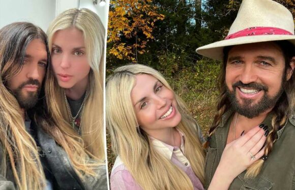 Billy Ray Cyrus says happiness is everything as he poses with fiancée Firerose