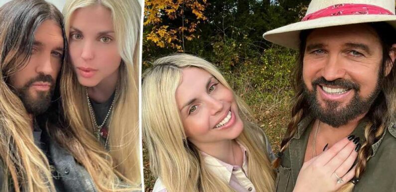 Billy Ray Cyrus says happiness is everything as he poses with fiancée Firerose