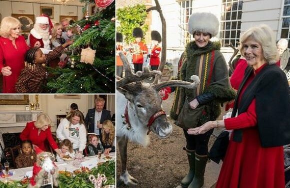Camilla welcomes children to Clarence House to decorate Christmas tree