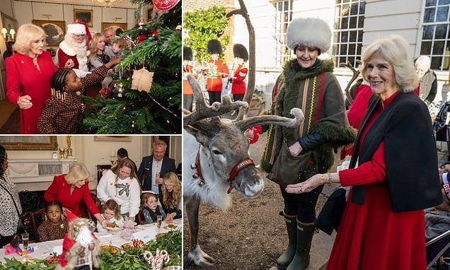 Camilla welcomes children to Clarence House to decorate Christmas tree