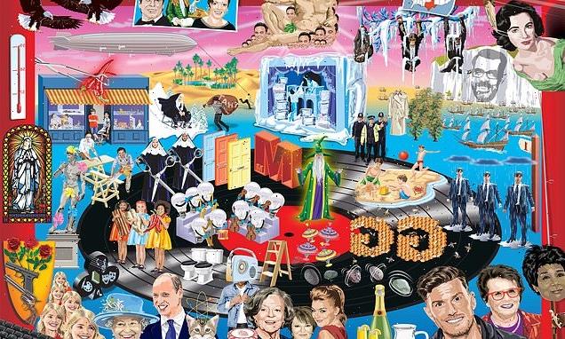 Can YOU spot the 50 pop stars and bands hidden in this image?
