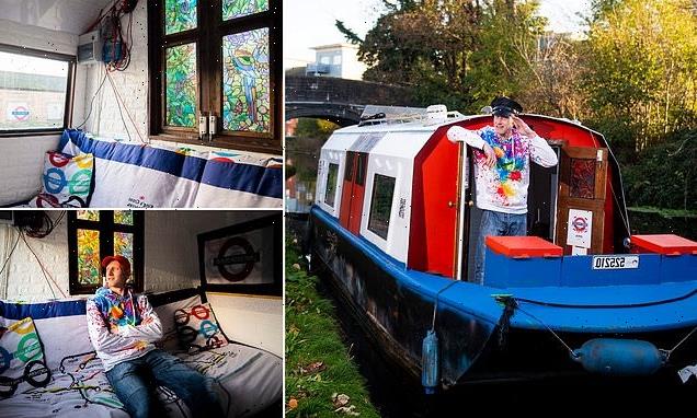 Canal boat is refurbished and turned into a London Underground Tube