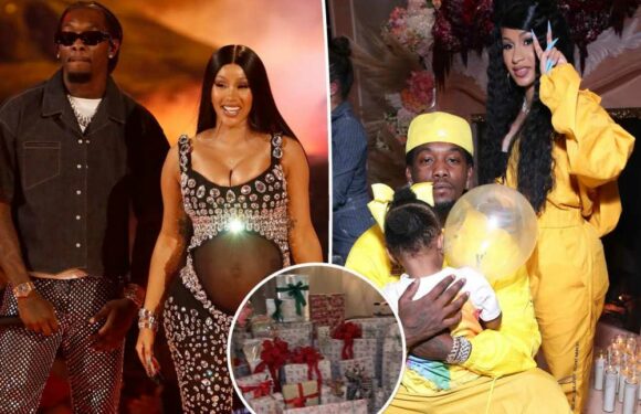 Cardi B shows off room full of presents ahead of Christmas