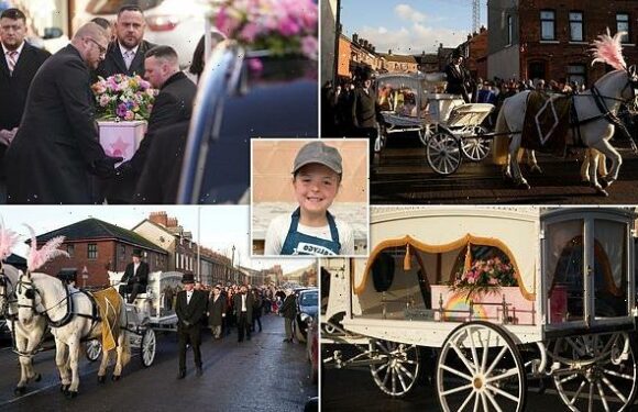Coffin for girl who died after contracting Strep driven through street