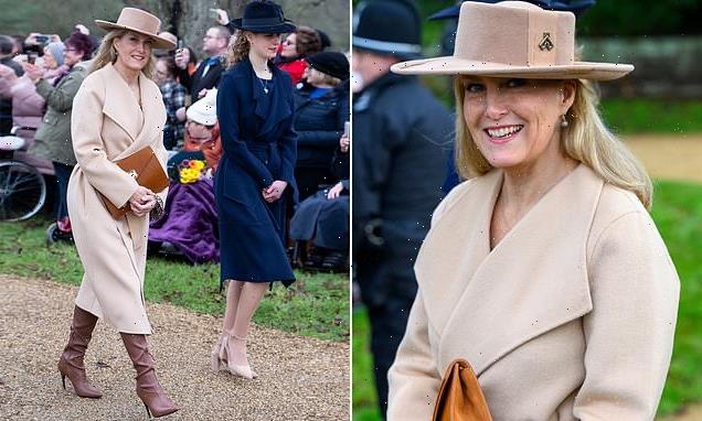 Countess of Wessex stands out in a jaunty wide-brimmed hat