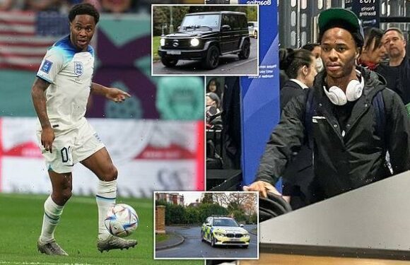 EXCLUSIVE: Raheem Sterling is seen flying BACK to the Qatar World Cup