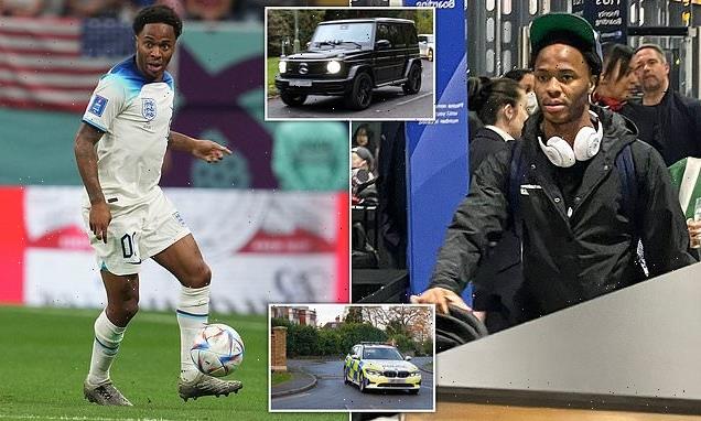 EXCLUSIVE: Raheem Sterling is seen flying BACK to the Qatar World Cup