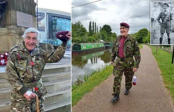 Ex-paratrooper, 91, completes 40-mile walking challenge