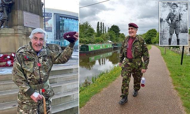 Ex-paratrooper, 91, completes 40-mile walking challenge