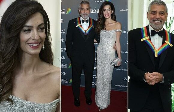 George Clooney and wife Amal attend the 45th Kennedy Center Honors