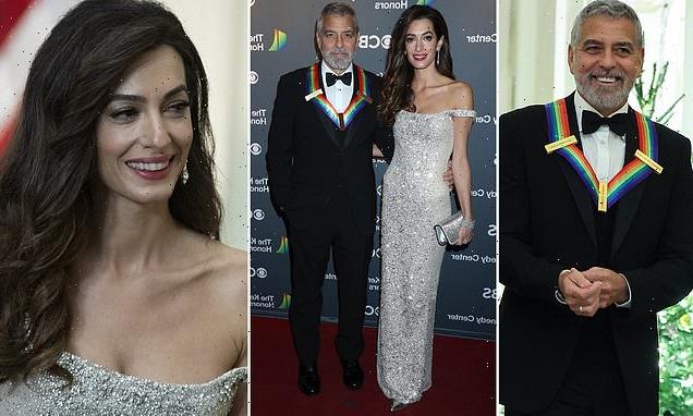 George Clooney and wife Amal attend the 45th Kennedy Center Honors