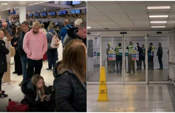 Glasgow Airport security LOCKED DOWN by cops as passengers face huge queues & flight delays | The Sun
