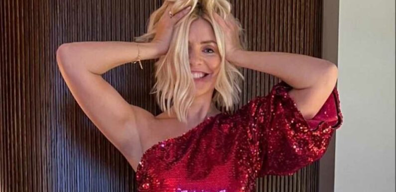 Holly Willoughby stuns in red sequinned jumpsuit as she counts down to New Year's Eve | The Sun