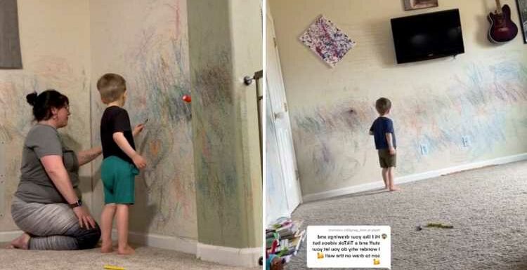 I let my kids draw all over the walls, people ask why I don’t get a blackboard but I don’t want chalk dust everywhere | The Sun