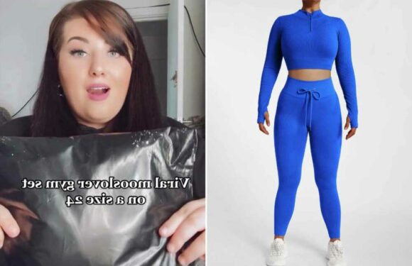 I’m a size 24 and tried on the viral gym set people are raving about – safe to say it was an absolute struggle | The Sun