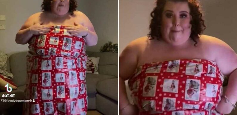 I’m a size 5XL and tried the Christmas wrapping trend – I didn’t realise it would make me feel so sexy | The Sun