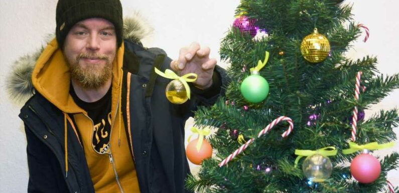 Is this Britain's weirdest Christmas tree? Fir is decorated with baubles filled with bodily fluids including urine | The Sun