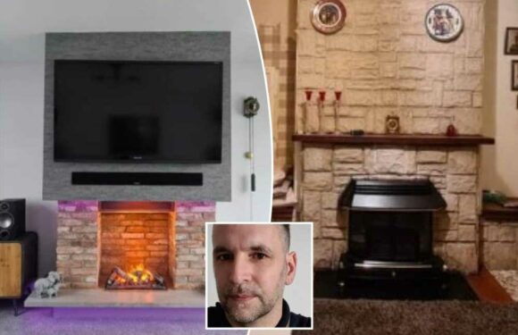 I'm a DIY whizz and I saved hundreds creating a feature fireplace – I used a pair of £4 tights for the speaker cover | The Sun