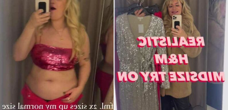 I'm midsize and tried on H&M's new partywear pieces – but it wasn't great, my boobs and bum kept falling out | The Sun