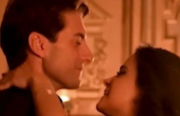 James Argent dances with girlfriend Stella, 18, at his 35th birthday celebrations