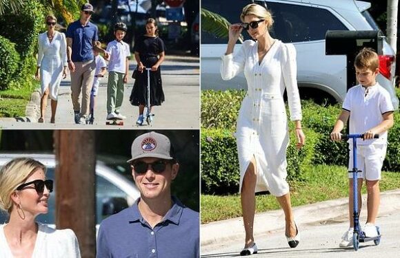 Jared and Ivanka take family stroll to check progress of new $24M home