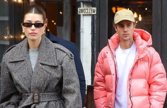 Justin & Hailey Bieber Reunite in NYC For Brunch With Pals