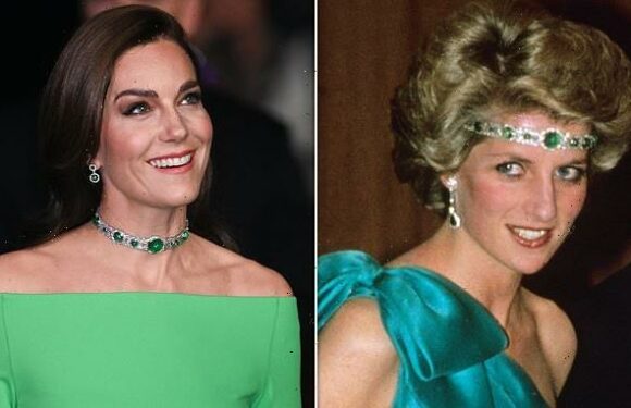 Kate Middleton dons choker once worn as headband by Princess Diana